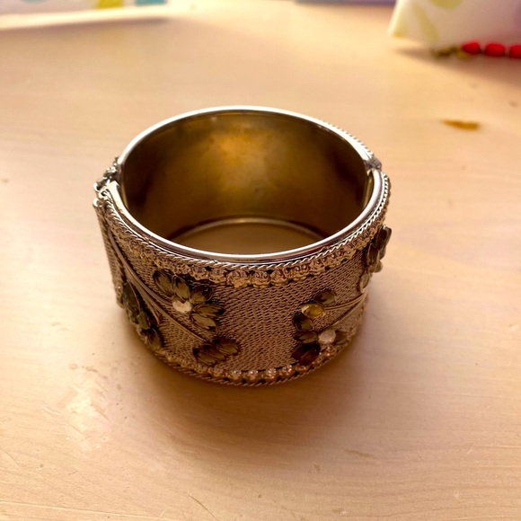 Rhinestone Cuff Bracelet - Picture 2 of 10